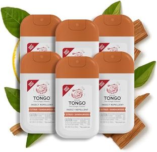 Grand Tongo DEET-Free Insect Repellent Spray, 12 Hour Mosquito Protection, Picaridin Pocket Pump Spray, 1 oz Travel Size, Citrus + Sandalwood, 6 Pack