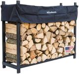 Woodhaven 5-Foot Firewood Rack – American Brand – 1/4 Plus Cord Raised Lumber Storage Rack – Keeps Wood Dry & Ready – Heavy-Duty Steel, Lifetime Structural Warranty (With Cover)