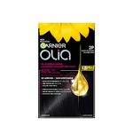 Garnier Olia Permanent Hair Dye, Ammonia-Free Hair Color, 2P Black Platinum, Long-Lasting Hair Shine With 60% Oils, 1 Application