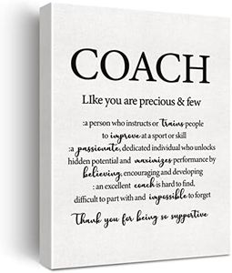 Inspirational Coach Canvas Wall Art Coach Appreciation Canvas Print Coach Thank You Painting Home Office Wall Decor Framed Retirement Gift 12x15 Inch