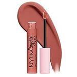 NYX PROFESSIONAL MAKEUP, Lip Lingerie XXL Matte Liquid Lipstick, Vegan Formula - 02 TURN ON (Peach Nude)