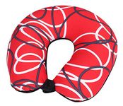 Metron- Abstract Line Circle Dual Comfort Micro Beads U Shaped Travel Pillow Airplane Car Bus Comfort Head Support Neck & Cervical Pillow