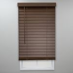 Eclipse 2in. Faux Wood Blinds, 48"W x 64"L in Dark Oak - Cordless Window Blinds, Certified Safe for Children & Pets, Light Filtering, Wand Tilt and Smooth Easy Operation, Window Shades for Home