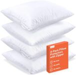 Niagara Pillow Protectors with Zipper King Size (12-Pack) - 100% Resistant to Stains, Dust & Dirt - Soft Hypoallergenic King Pillow Protector for Safe and Quiet Sleep