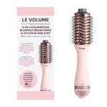 L'ANGE HAIR Le Volume 2-in-1 Titanium Brush Dryer Blush | Hot Air Blow Dryer Brush in One with Oval Barrel | Hair Styler for Smooth, Frizz-Free Results for All Hair Types (Blush - 60mm)