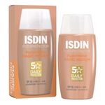 ISDIN Fusion Water MAGIC Color Medium SPF 50 - Tinted Facial Sunscreen - Natural Coverage & Evens Skin Tone - Oil-Free, Does Not Sting Eyes, 50ml