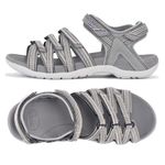 Viakix Womens Sport Sandal – Comfortable Athletic Stylish Hiking Shoes, with Arch Support, Outdoors, Walking, Water, River, Trekking, White 8