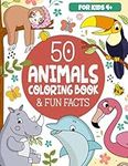 50 Animals Coloring Book & Fun Facts for Kids: Discover a Colorful World of Amazing Animals