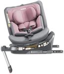 Jovikids i-Size 360° Car Seat with ISOFIX for 40-150cm Baby Childs, Rotating Car Seat for Newborn 0-12 Years ECE R129/E4 - Pink