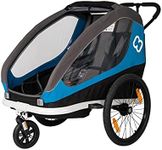 Hamax Traveller Two Seat Child Bike Trailer + Stroller (Black/Blue)