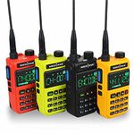 SOCOTRAN UV-5118 Air Band Two Way Radio Full Band 108-660MHz Marine Radio Police Scanner Copy Frequency NOAA VOX Hidden LCD Walkie Talkie (Orange)