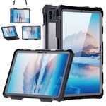 ShellBox Case Waterproof, Shockproof, and Drop-proof Case with Built-in Screen Protector-Ideal for Swimming,Surfing,Camping,and Business Activities for New iPad Pro 11 inch 2024 (black, 11 inches)