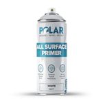 Polar Matt White Primer Spray Paint - 1 x 400ml | High-Build Filler Primer Paint for Wood, Metal, Plastic, Ceramics, Tiles & Painted Surfaces | Spray Primer for Long Lasting Protection & Quick Drying