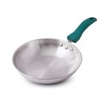 The Indus Valley Stainless Steel Sandwich Bottom Fry Pan with Steel Lid | 20.9cm/ 8.2 inch, 0.85Ltr, 0.46kg | Induction Friendly Frying Pan | 3-Layer Bottom, 100% Toxin-Free, No Chemical Coating