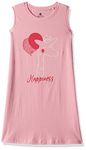 Clotth Theory Girl's Cotton Knee-Length Sleeveless Dress Casual (CTGDS23_LITE Pink_5-6 Years)