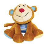 Rosewood Marvin Monkey Dog Toy, brown/tan/blue for All Breed Sizes