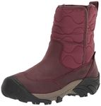 KEEN Women's Betty Boot Pull On Waterproof Insulated Snow Boots, Burgundy/Black, 9 M (Medium) US