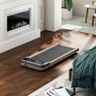 UREVO Wooden Walking Pad with SmartCoach APP, Under Desk Treadmill for Office, Portable Treadmills for Home, Walking Jogging Machine 1-6 km/h with Remote Control, Classic Wooden Aesthetic