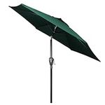 Simple Deluxe 7.5' Patio Umbrella Outdoor Table Market Yard Umbrella with Push Button Tilt/Crank, 6 Sturdy Ribs for Garden, Deck, Backyard, Pool, Green