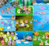 Chocozone Pack of 50 Animal Miniatures Garden Decoration Items Landscape Fairy Garden Décor Home Decorations (Random Designs)