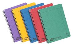 Clairefontaine - Ref 4850Z - Europa Notemaker Sidebound Notebook (120 Pages) - A5 Size, 90gsm Brushed Vellum Paper, Micro-Perforated Sheets, Lined Rulings - Assorted Colours (Pack of 10)