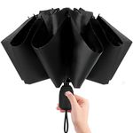 Tookeen Inverted Umbrella Windproof Strong - Automatic Windproof Compact Umbrellas, Durable and Portable for Easy Carrying for Men and Women, 210T Teflon Coating