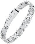 Feraco Ultra Strength Magnetic Bracelets for Women with Neodymium Therapy Magnets & Sparkling Zirconia, Adjustable with Sizing Tool