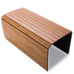 Smiledrive Sofa Armrest Tray Couch Table Mat for Drinks Snacks - Made in India (Teak Wood (2 Unit)