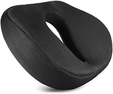 Donut Pillow Hemorrhoid Tailbone Cushion, Seat Cushion Memory Foam Office Chair Cushion, Hemorrhoid Pillow Cushion for Tailbone Pain Relief Donut Pillow for Home, Office and Car (with Black Side)