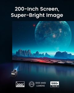 Anker NEBULA Mars 3 Outdoor Portable Projector – 1000 ANSI Lumens, Android TV, 5hr Battery