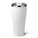 BrüMate Nav XL 32oz 100% Leak Proof Insulated Travel Tumbler with Magnetic BevLock™ Lid - Double Wall Cup-Holder Friendly Stainless Steel Mug (Ice White)