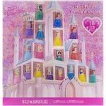 Disney Princess 18 pcs Non Toxic Castlebox Nail Polish Set for Kids | Peelable Nail Varnish Kit For Girls | Birthday Gifts for Ages 3+ by Townley Girl