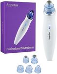 Microdermabrasion Machine-Appolus Premium Diamond Microdermabrasion Kit For Flawless Lifted Skin-2 Different Size Diamond Tips-5 Heads-Blackhead Blemishes Remover-Pore Lines Wrinkles Sagging Minimizer