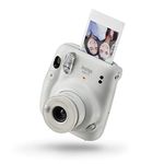 instax mini 11 instant film camera, auto exposure and Built-in selfie lens, Ice White