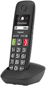 Gigaset E290 - Cordless Senior Phone Without Answering Machine with Large Buttons - Large Display, Target Dial Buttons for Important Numbers, Amplifier Function for Extra Loud Listening, Black