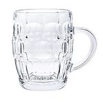 Classic Beer Pint Style Mugs Glass Pot Old Pub Bar Style Tankard Handle Stein Dimple (1)