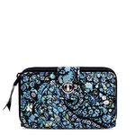 Vera Bradley Women's Cotton Turnlock Wallet with RFID Protection, Dreamer Paisley - Recycled Cotton, One Size