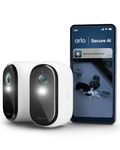 Arlo Essential 3 HD Wireless Security Camera Outdoor, Battery-Powered WiFi Home CCTV with Colour Night Vision, Spotlight, Alarm Siren, 2-Way Audio, AI Recognition, Smart Home Compatible, Easy Install