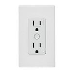 Smart Plug, Wi-fi, Leviton DW15R-1BW Decora Smart Wi-Fi Tamper Resistant Outlet, No Hub Required, Works with Alexa and Google Assistant, White