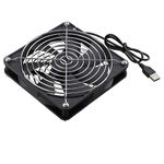 Pocaton DC 5V USB Brushless Fan 120x25mm 12cm for Computer Router Cooling Fan DIY PC Cooler TV Box Wireless Cooler Fan W/Screws Protective net