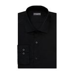 Van Heusen Men's Dress Shirt Slim Fit Ultra Wrinkle Free Flex Collar Stretch, Black, 17"-17.5" Neck 34"-35" Sleeve