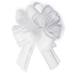 Allgala 12-pc 6 Inch Large Everyday Pull Bows-White-GP92021