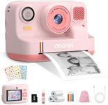 AWANFI Kids Camera Instant Print Toys, 48MP Digital Camera with 1080P Video, 32GB SD Card & 3 Rolls Printing Paper, Fun Instant Print Camera for Kids Ages 3-16, Perfect Christmas & Birthday Gift Pink