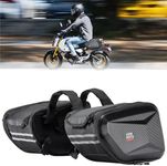 KEMIMOTO Motorcycle Saddlebags Hard Saddle Bags Motorcycle Side Bags Extendable Pannier Bag Compatible with Grom 2022-2025 Navi Z125 Motorcycle Dirt Bike Dual Sport Motorcross Motorbike 30L(15L*2)