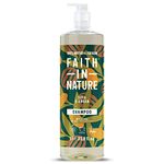 Faith In Nature 1L Natural Shea & Argan Shampoo, Moisturising for Curly Hair & Dry Scalp, Vegan & Cruelty Free, No SLS, Silicones or Parabens, Family Sized