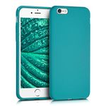 kwmobile Case Compatible with Apple iPhone 6 / 6S Case - Soft Slim Protective TPU Silicone Cover - Teal Matte