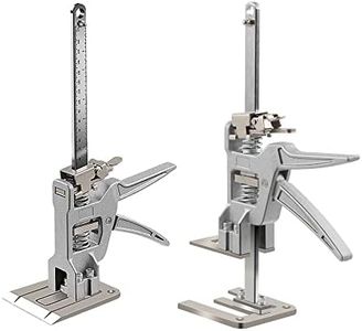 Lot de 2 vérins à bras entièrement en métal, ajusteur de hauteur de carrelage portable, capacité de charge de 400 kg, modèle de descente à deux vitesses, meubles, etc