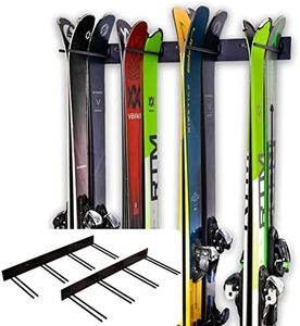 StoreYourBoard Ski Storage Rack, Indoor Wall Mount Garage Organizer (16 Skis), Solid Steel