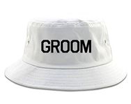 Kings Of NY The Groom Bachelor Party Bucket Hat White