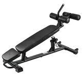 LEWHALE Heavy Duty Decline Adjustable Weight Bench, Sit-Up Bench for For Core Workouts and Curved Ab Decline Bench Press with Reverse Crunch Handle. Efficient Abdominal Trainer Ab Workout Equipment